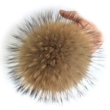 DIY Accessories Real Raccoon Fur Pom Pom for Knitting Hat